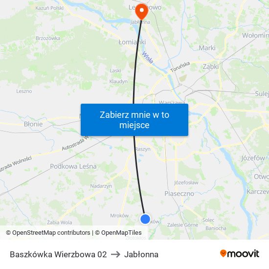 Baszkówka Wierzbowa 02 to Jabłonna map