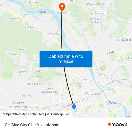 CH Blue City 01 to Jabłonna map