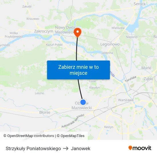 Strzykuły Poniatowskiego to Janowek map