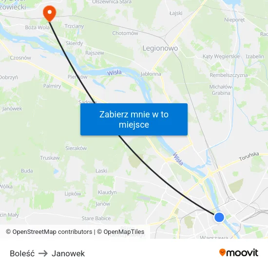 Boleść to Janowek map