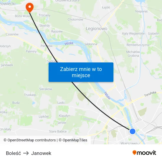 Boleść to Janowek map