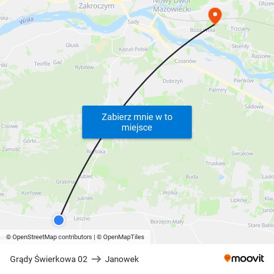 Grądy Świerkowa 02 to Janowek map