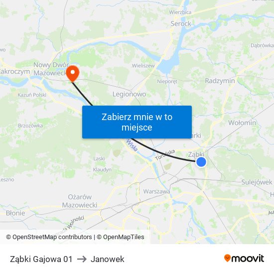 Ząbki Gajowa 01 to Janowek map