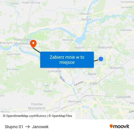 Słupno 01 to Janowek map