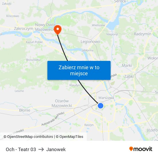 Och - Teatr 03 to Janowek map