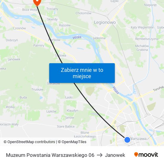 Muzeum Powstania Warszawskiego 06 to Janowek map