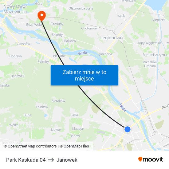 Park Kaskada 04 to Janowek map