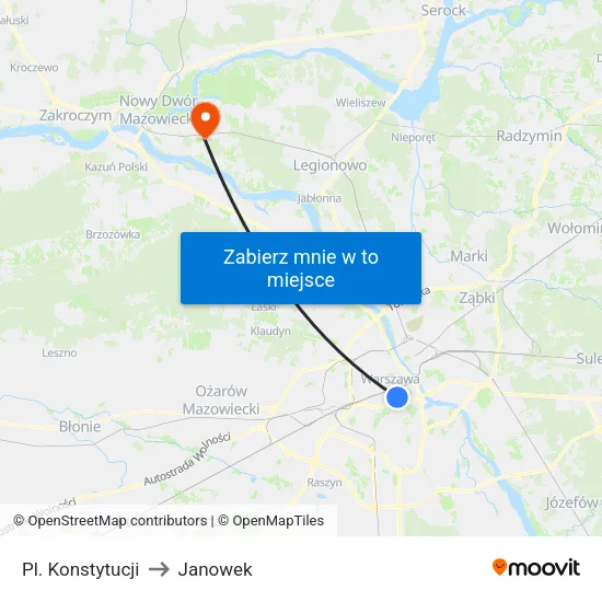 Pl. Konstytucji to Janowek map