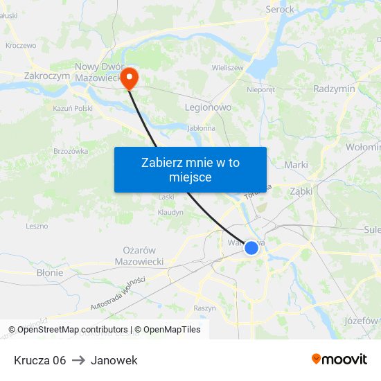 Krucza 06 to Janowek map