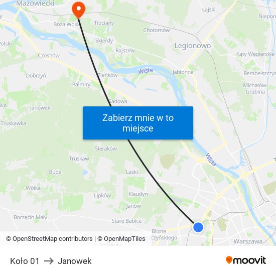 Koło 01 to Janowek map