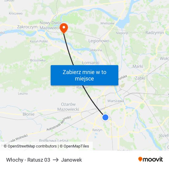 Włochy - Ratusz 03 to Janowek map