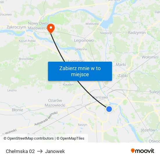 Chełmska 02 to Janowek map