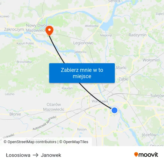 Łososiowa to Janowek map