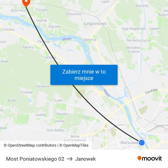 Most Poniatowskiego 02 to Janowek map