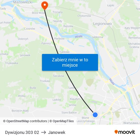 Dywizjonu 303 02 to Janowek map