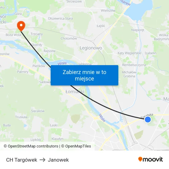 CH Targówek to Janowek map