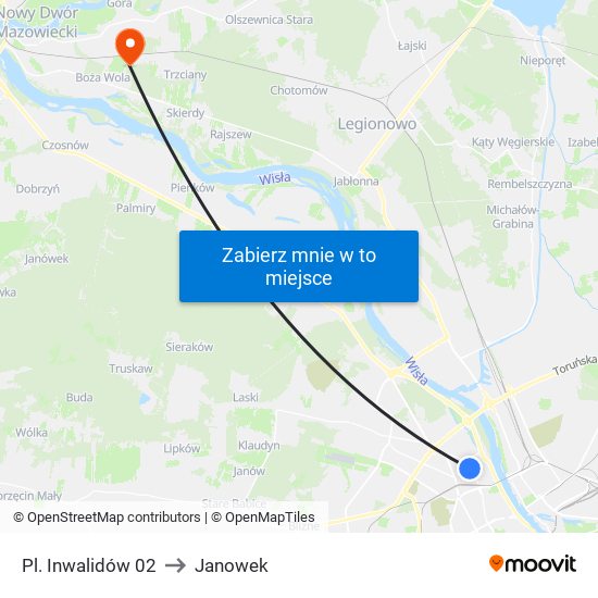 Pl. Inwalidów 02 to Janowek map