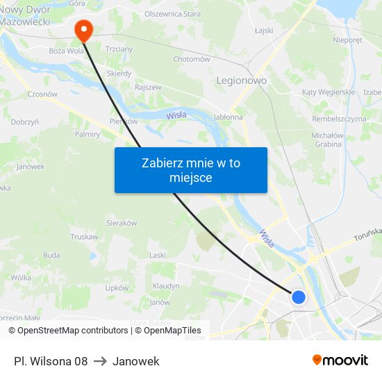 Pl. Wilsona 08 to Janowek map