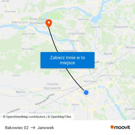 Rakowiec 02 to Janowek map