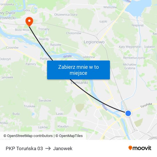 PKP Toruńska 03 to Janowek map