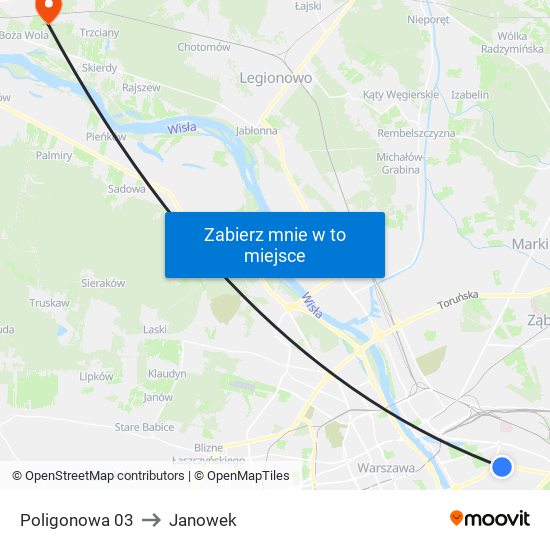 Poligonowa 03 to Janowek map