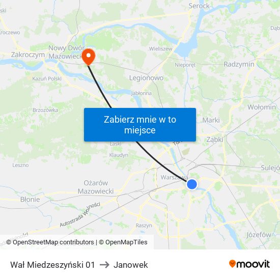 Wał Miedzeszyński 01 to Janowek map