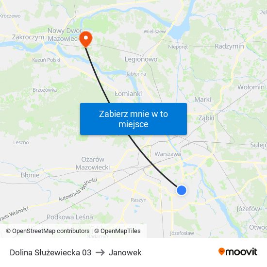 Dolina Służewiecka 03 to Janowek map