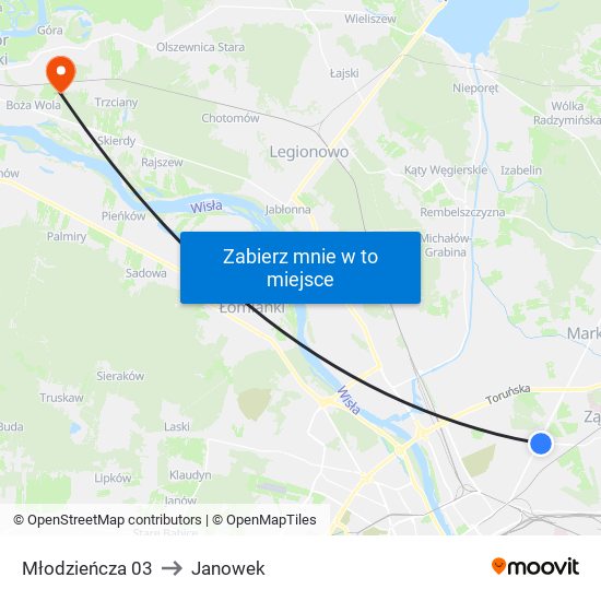 Młodzieńcza 03 to Janowek map