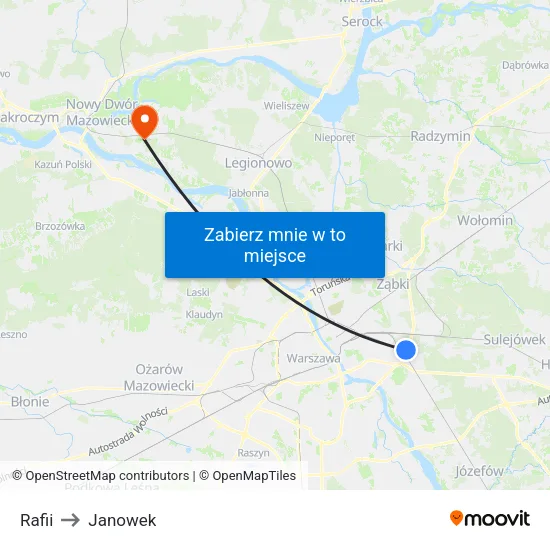 Rafii to Janowek map