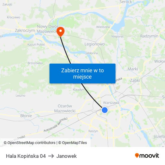 Hala Kopińska 04 to Janowek map