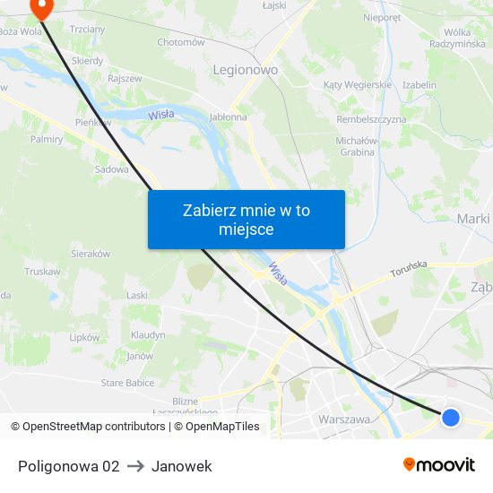 Poligonowa 02 to Janowek map