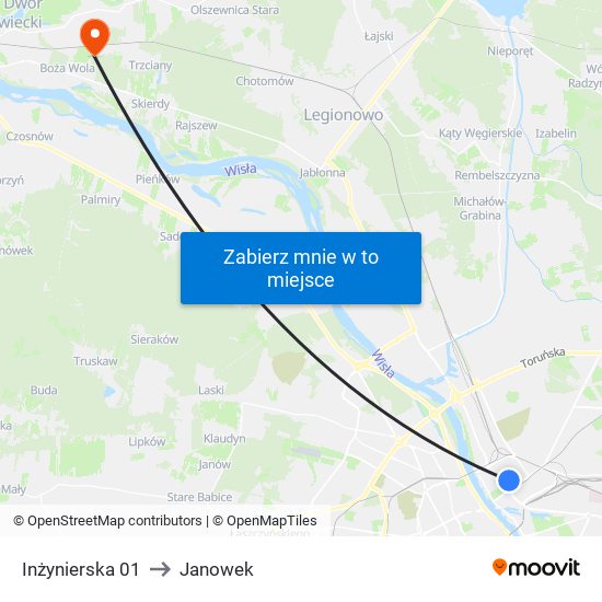 Inżynierska 01 to Janowek map