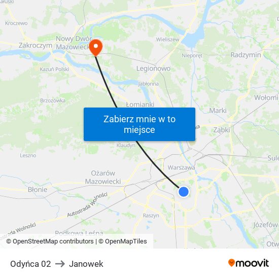 Odyńca 02 to Janowek map