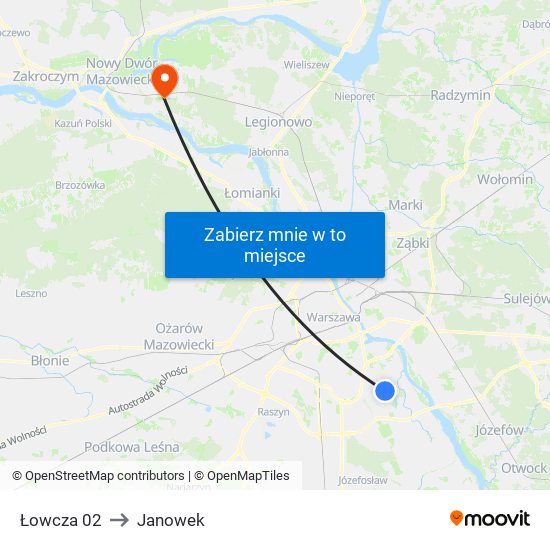 Łowcza 02 to Janowek map