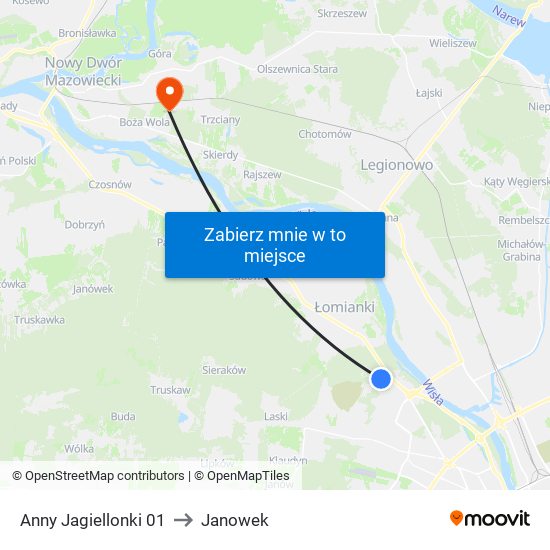 Anny Jagiellonki 01 to Janowek map