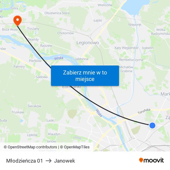 Młodzieńcza 01 to Janowek map