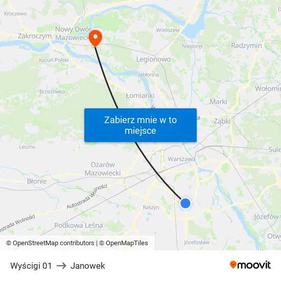 Wyścigi 01 to Janowek map