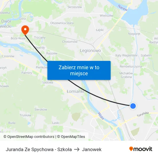 Juranda Ze Spychowa - Szkoła to Janowek map