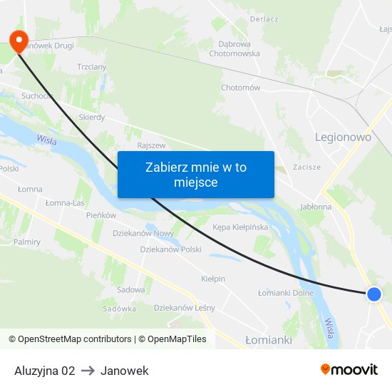 Aluzyjna 02 to Janowek map