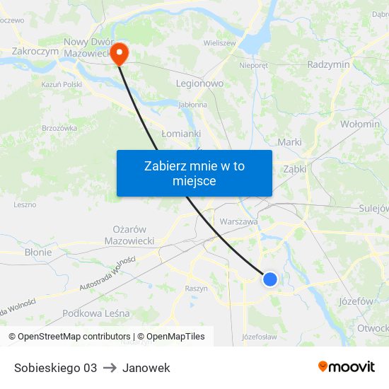 Sobieskiego 03 to Janowek map