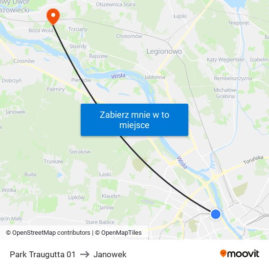 Park Traugutta 01 to Janowek map