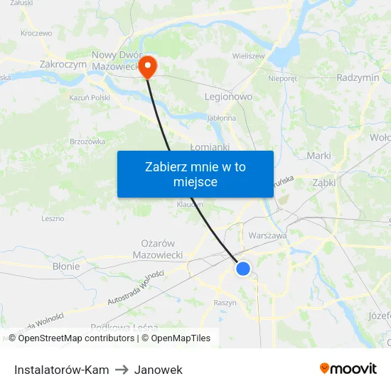 Instalatorów - Kam to Janowek map