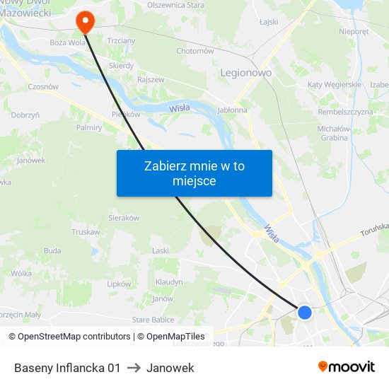 Baseny Inflancka 01 to Janowek map