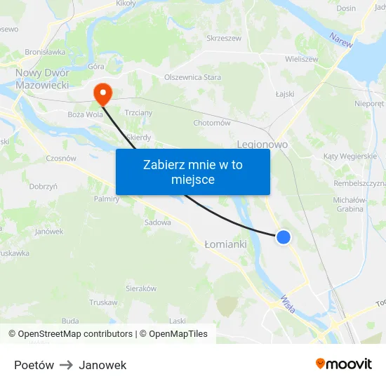 Poetów to Janowek map