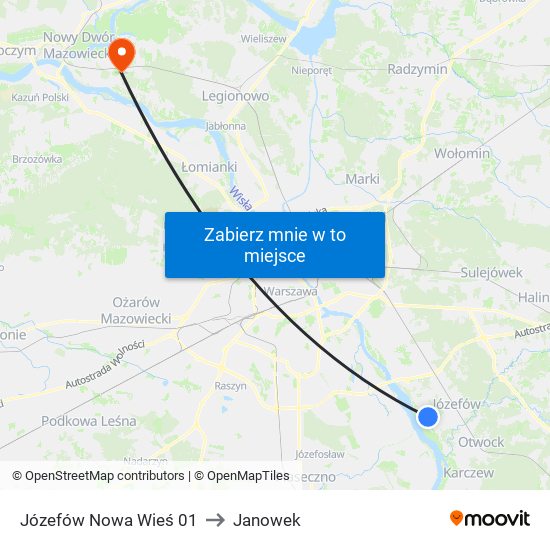 Józefów Nowa Wieś 01 to Janowek map