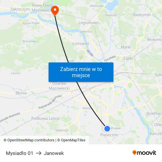 Mysiadło 01 to Janowek map