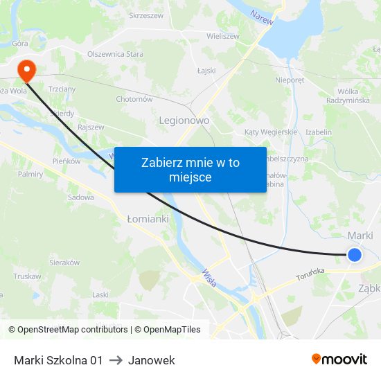 Marki Szkolna 01 to Janowek map