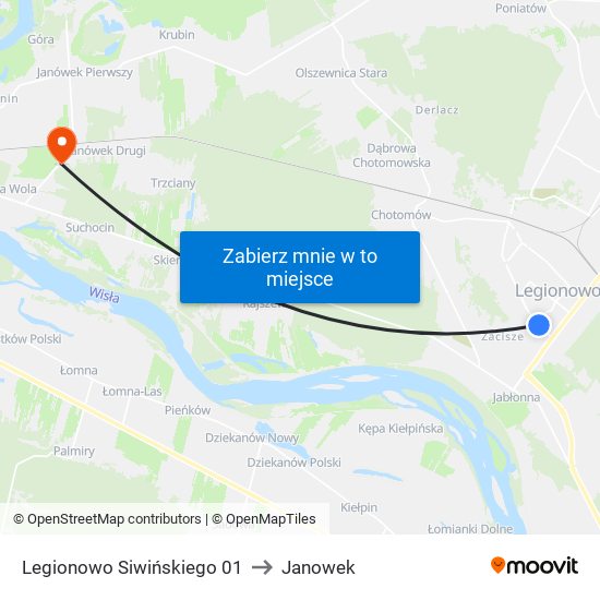 Legionowo Siwińskiego 01 to Janowek map