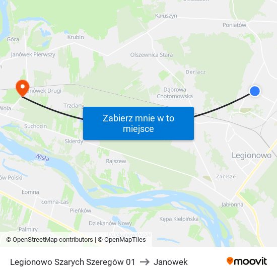 Legionowo Szarych Szeregów 01 to Janowek map