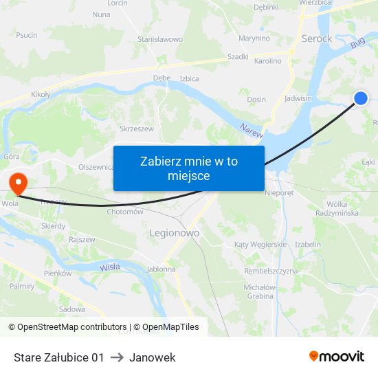 Stare Załubice 01 to Janowek map